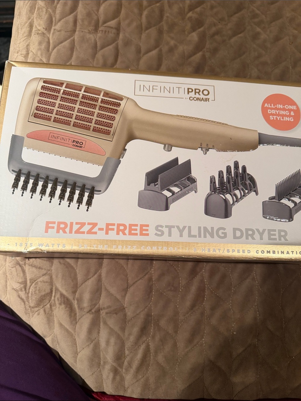 InfinitiPRO by Conair Frizz-Free Styling Dryer - Gold & Pink Accents
